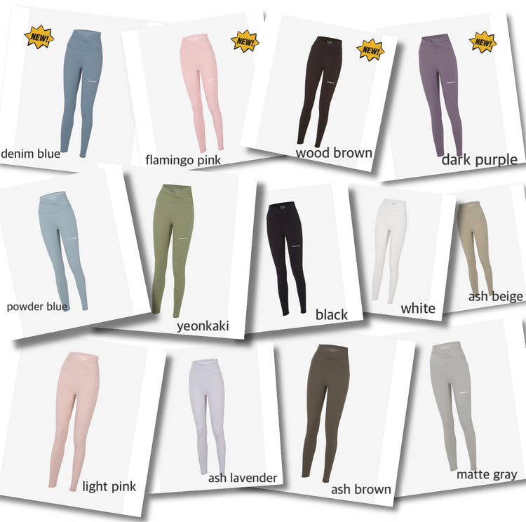 Grande Line Best Seller PT467 Cross shirring up leggings (Super high waist)