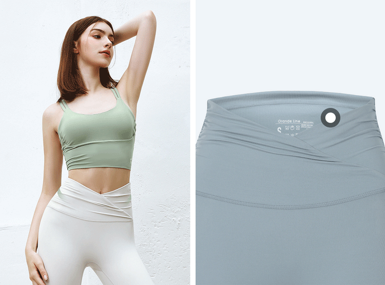 Grande Line Best Seller PT467 Cross shirring up leggings (Super high waist)