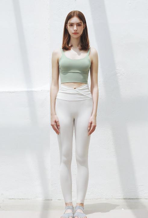 Grande Line Best Seller PT467 Cross shirring up leggings (Super high waist)