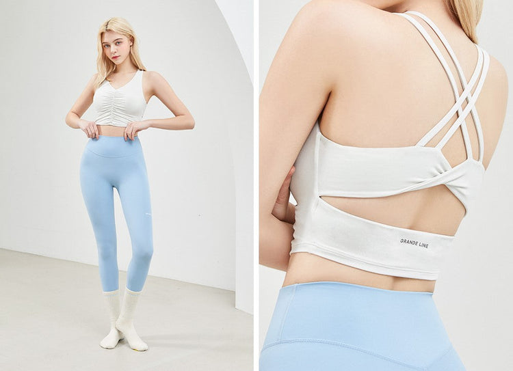 El-soft Back Twist Shirring Tanktop