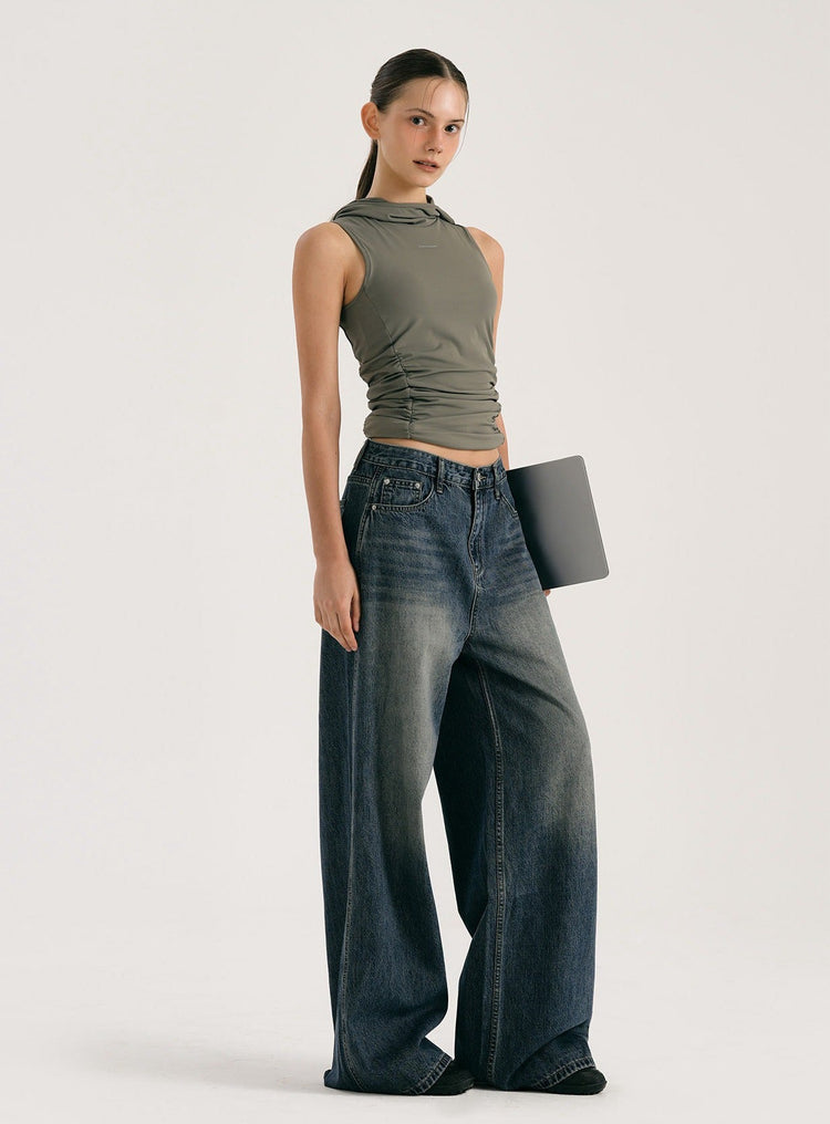 Classic Wide Denim Pants
