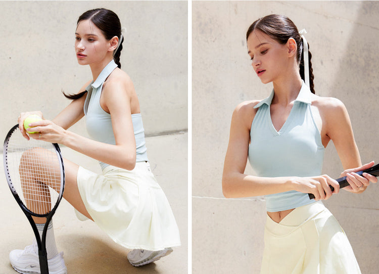 El-flex F Collar Halter Top