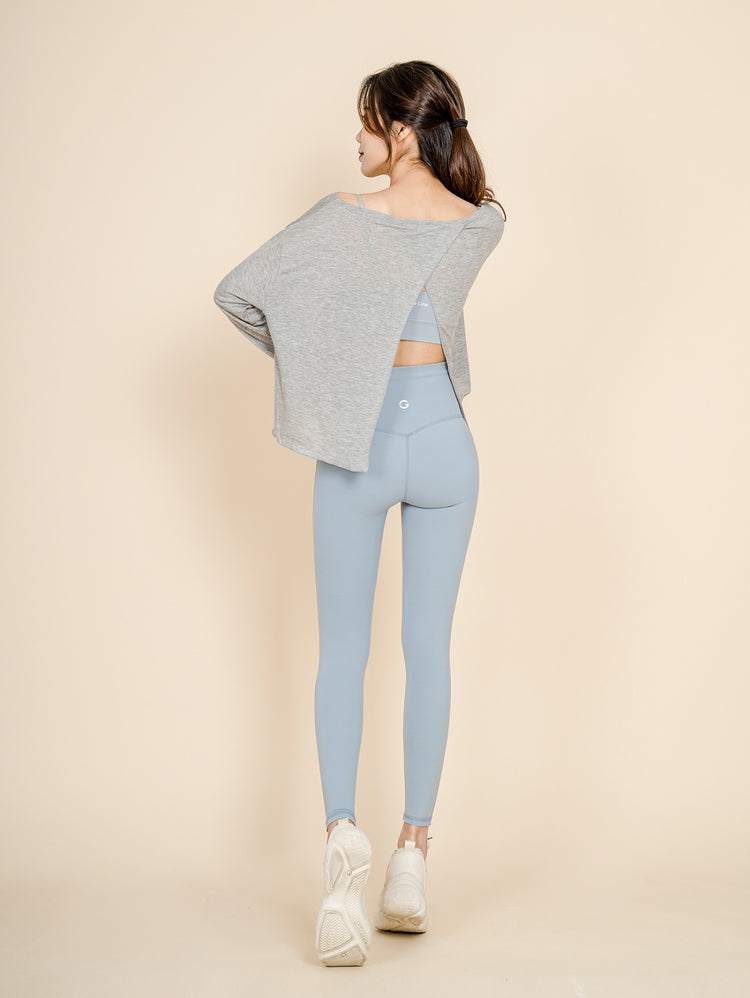 Grande Line Best Seller PT467 Cross shirring up leggings (Super high waist)