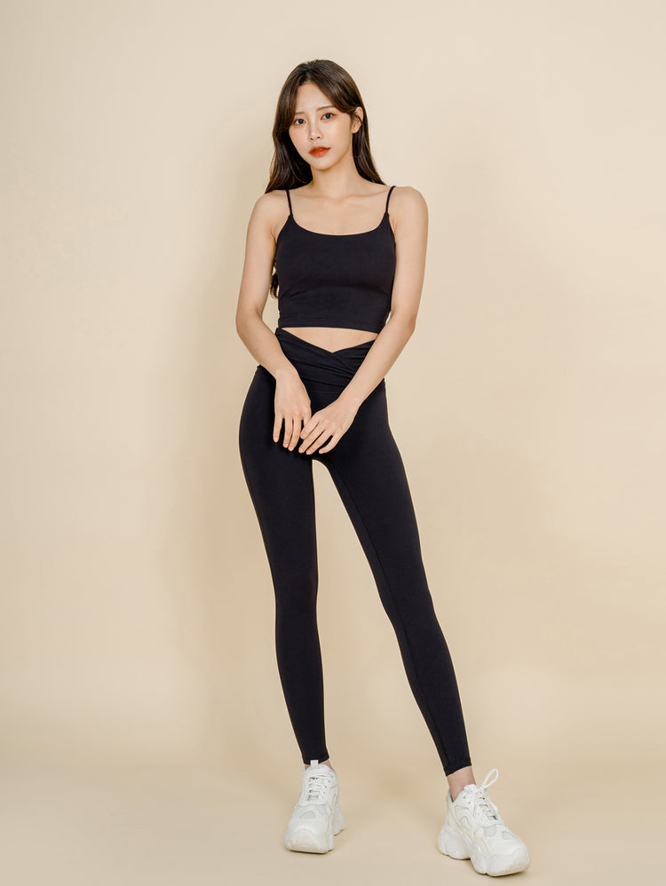 Grande Line Best Seller PT467 Cross shirring up leggings (Super high waist)