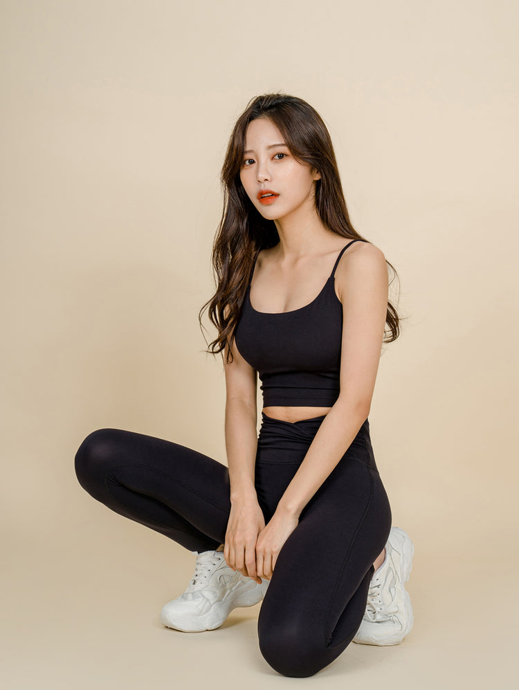 Grande Line Best Seller PT467 Cross shirring up leggings (Super high waist)