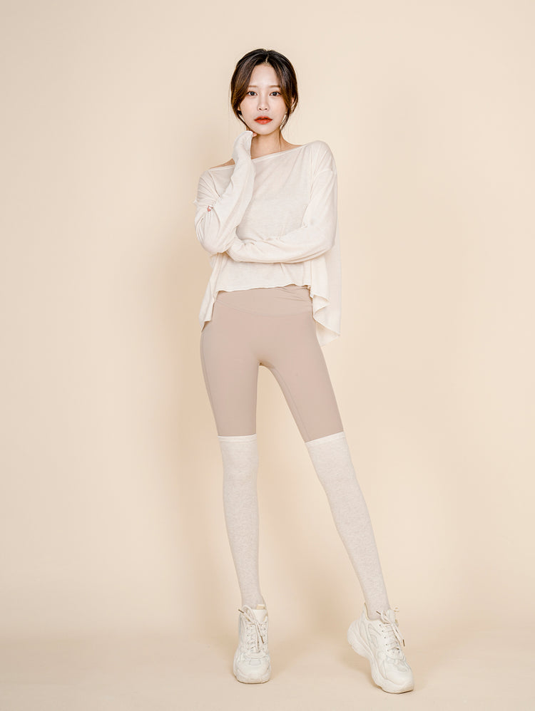 Grande Line Best Seller PT467 Cross shirring up leggings (Super high waist)