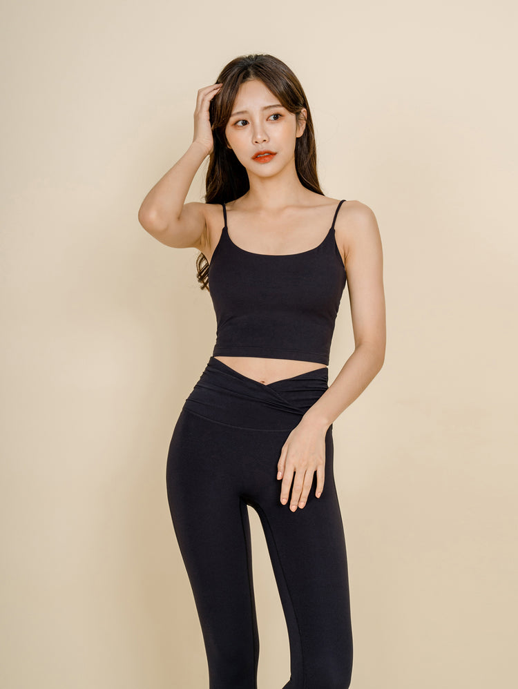 Grande Line Best Seller PT467 Cross shirring up leggings (Super high waist)