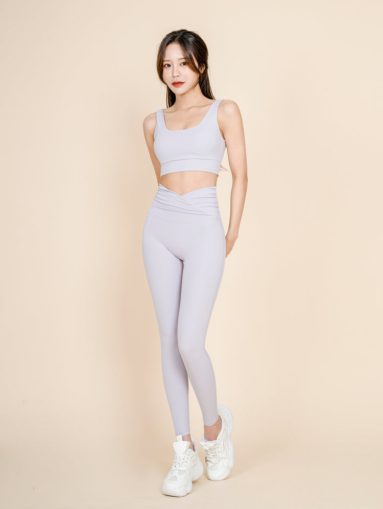 Grande Line Best Seller PT467 Cross shirring up leggings (Super high waist)