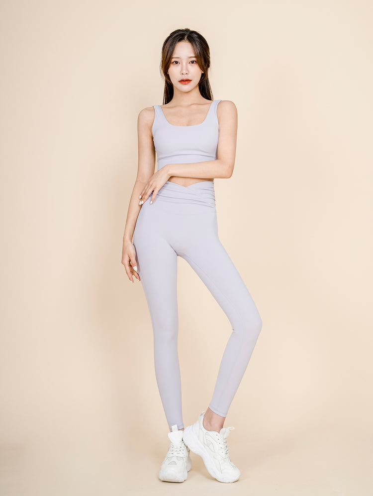 Grande Line Best Seller PT467 Cross shirring up leggings (Super high waist)