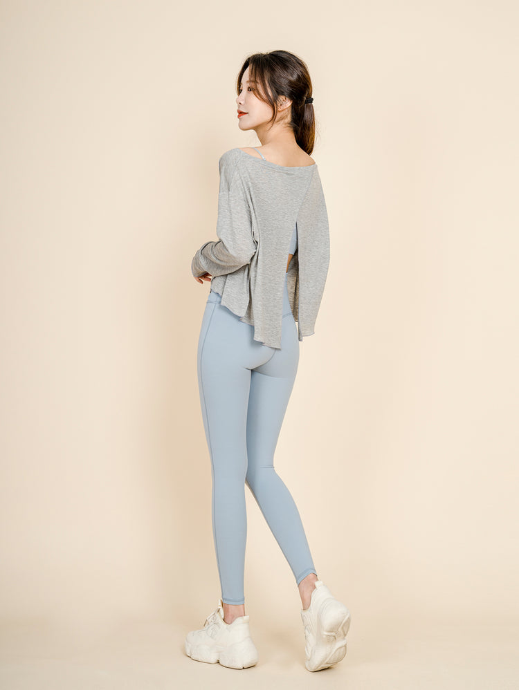 Grande Line Best Seller PT467 Cross shirring up leggings (Super high waist)