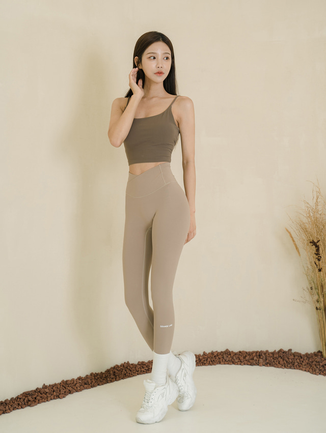 Grande Line Best Seller PT637 Cross line up leggings (Super high waist)