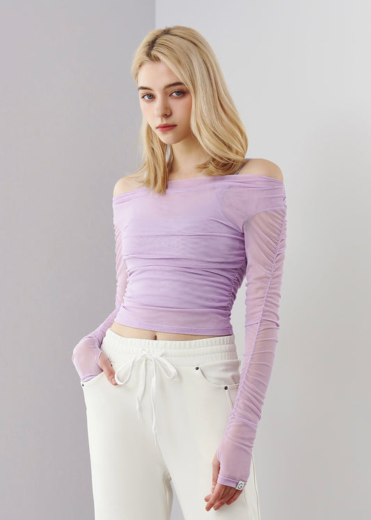 Grande Line Layered Shirring Long Sleeves