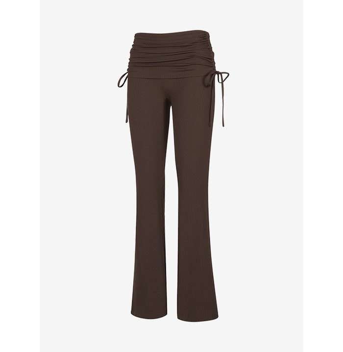 Grande Line El-flex Rib Shirring Over Layered Bootcut Pants