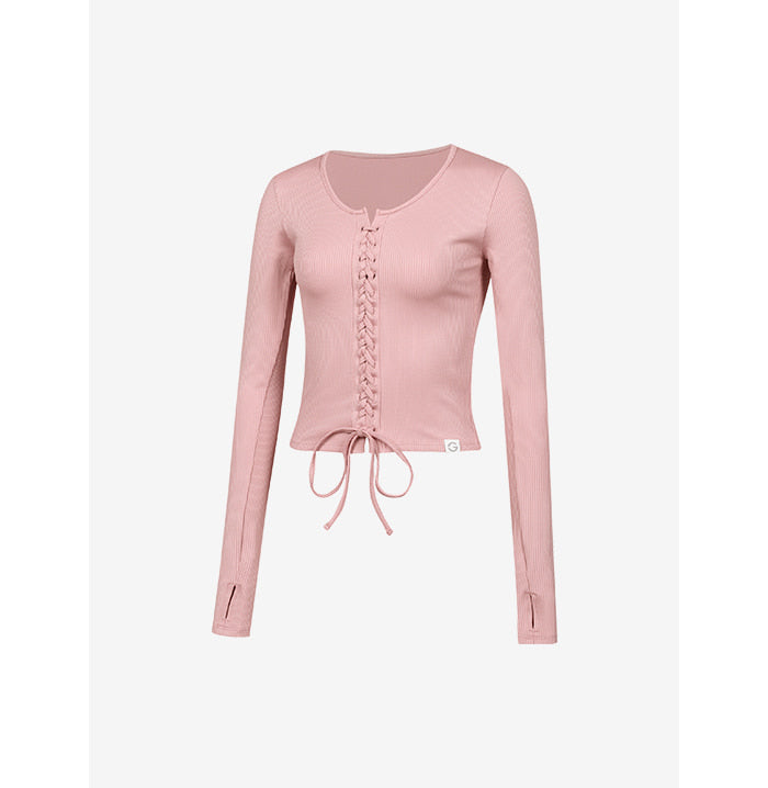 Grande Line El-touch Rib Corset Crop Long Sleeves