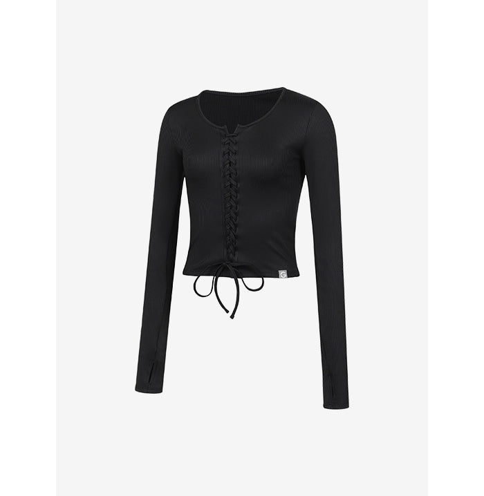 Grande Line El-touch Rib Corset Crop Long Sleeves