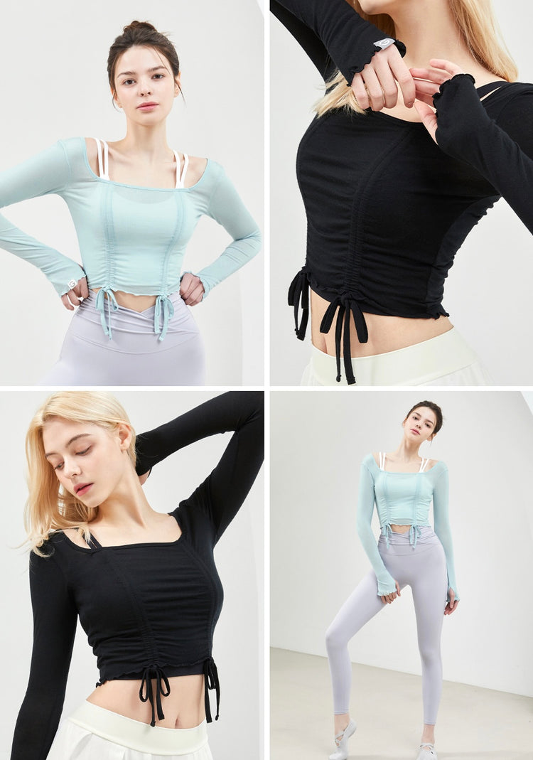 Grande Line String Shirring Long Sleeve