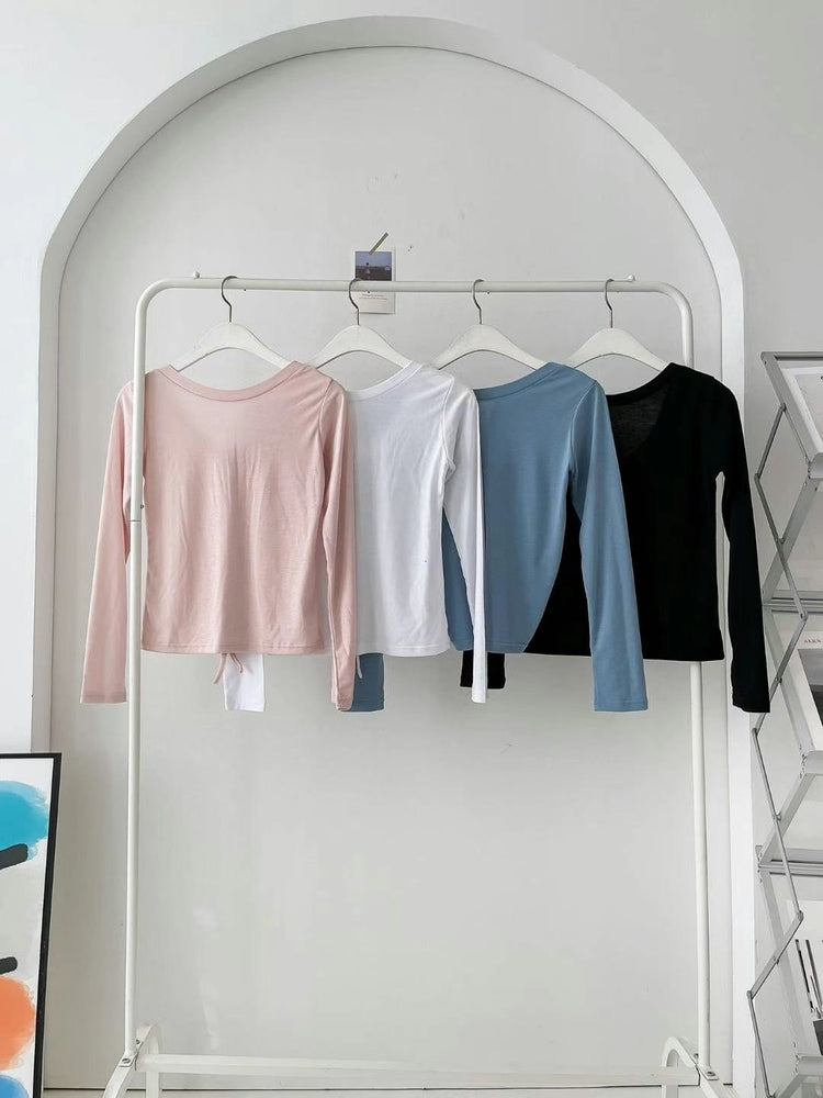 Lucia Back Tie Long Sleeves Tee