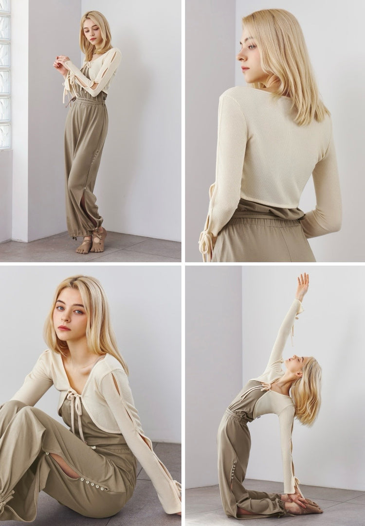 Grande Line Color Combination Slit Point Cardigan