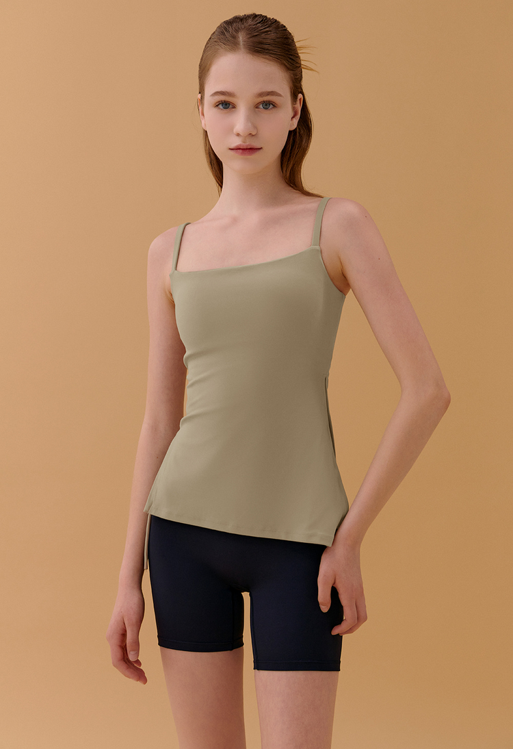 Conch Wear Blanc Unbalanced Sleeveless Bra Top