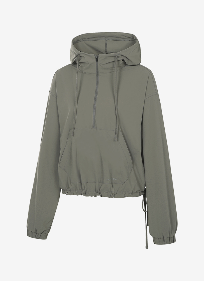 Grande Line El-stretch String Crop Hoodie