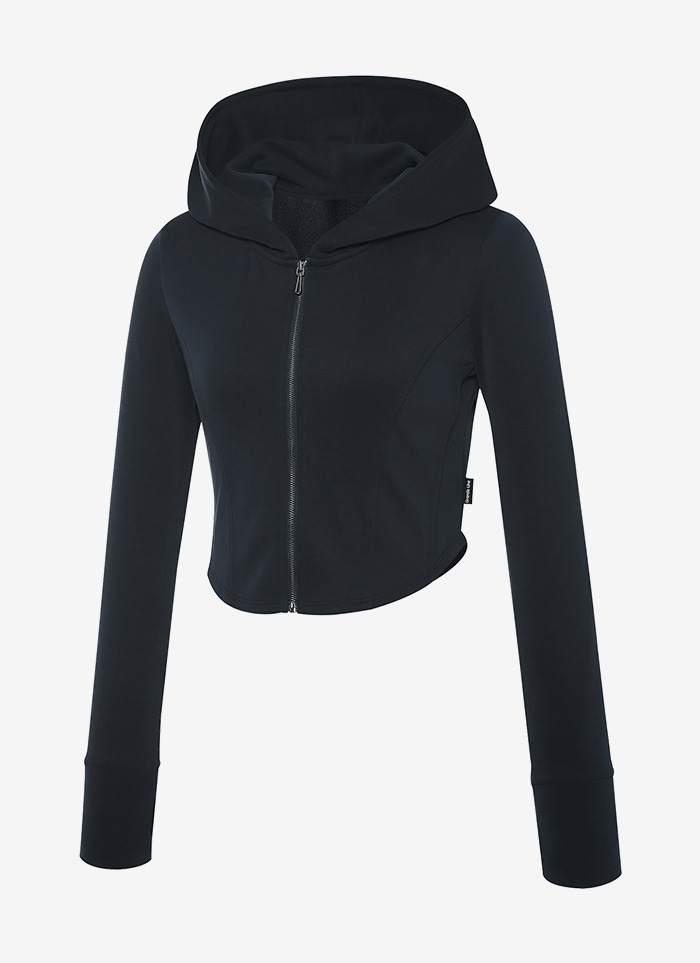 Grande Line Recycled Line Crop Hoodie Zip Up Outer