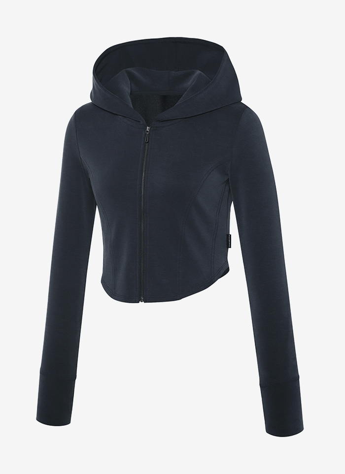 Grande Line Recycled Line Crop Hoodie Zip Up Outer