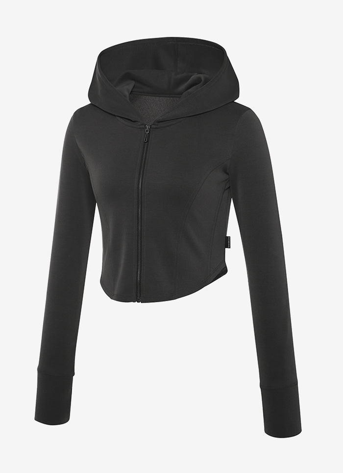 Grande Line Recycled Line Crop Hoodie Zip Up Outer