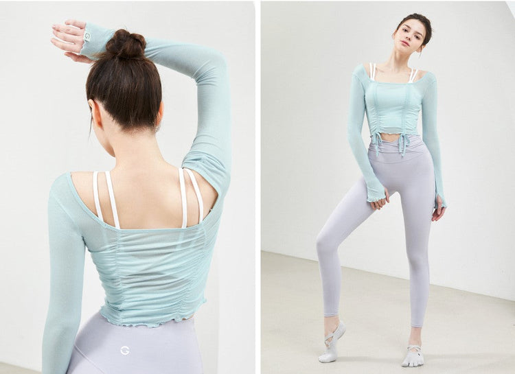 String Shirring Long Sleeves