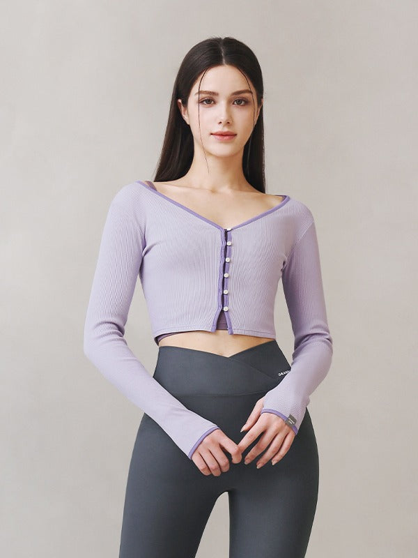 V Neck Line Cardigan