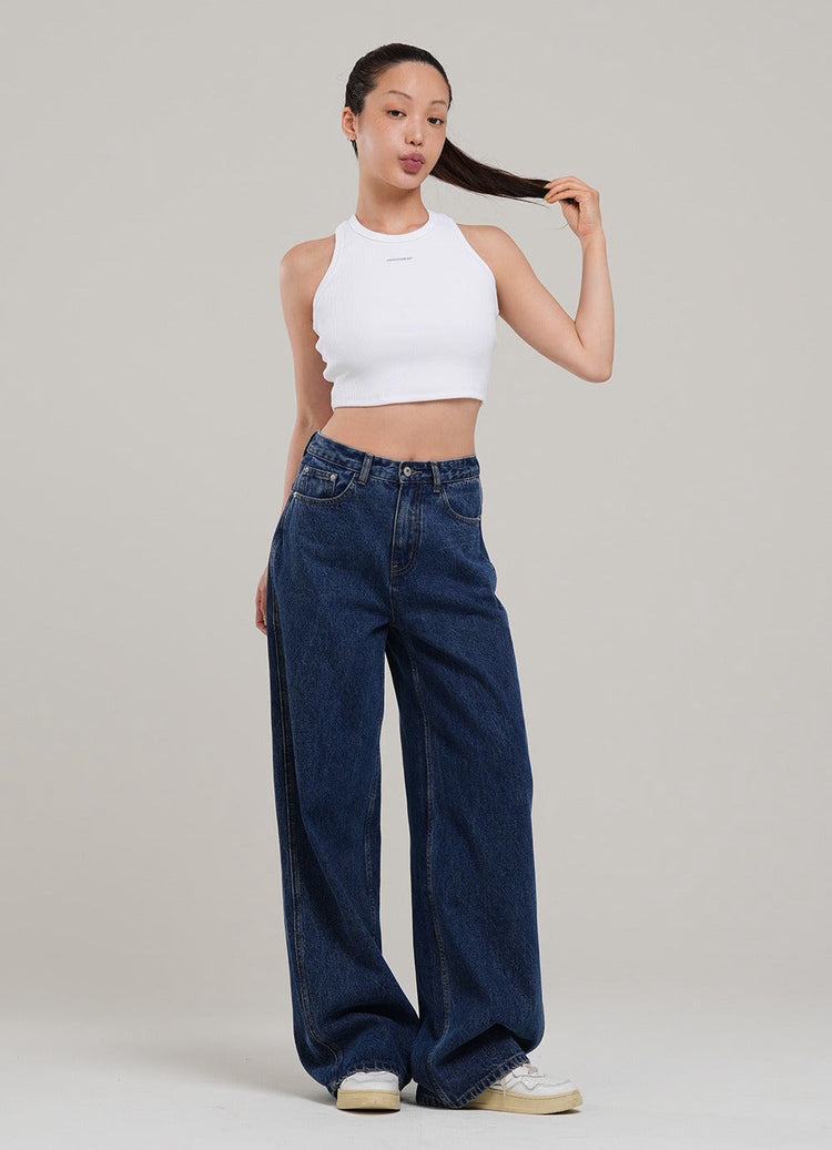 Classic Wide Denim Pants