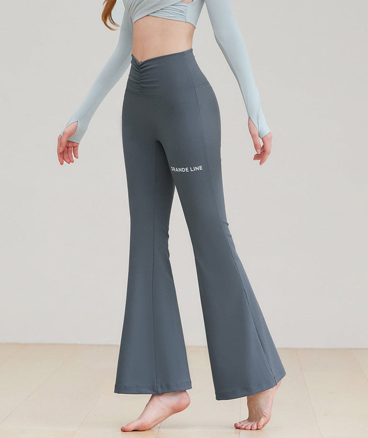 El-touch Shirring Bootcut Pants