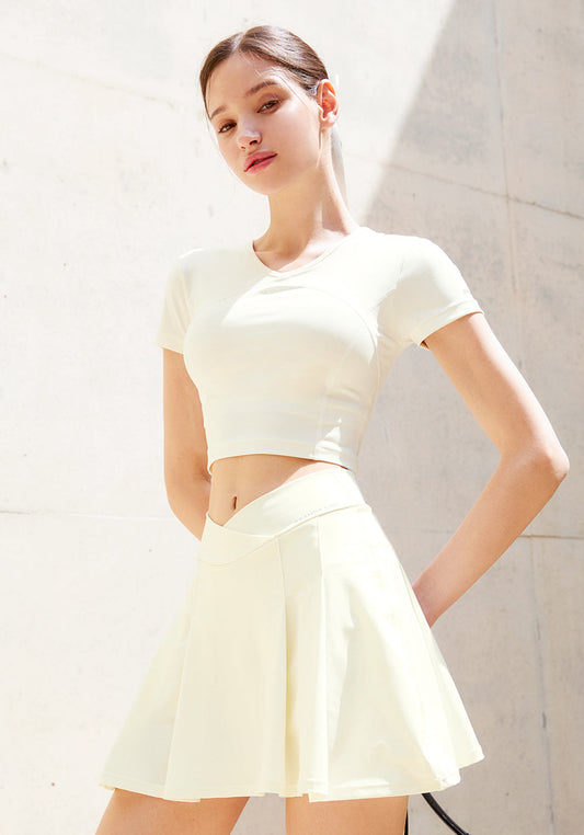El-touch Air Cross Flare Skirt