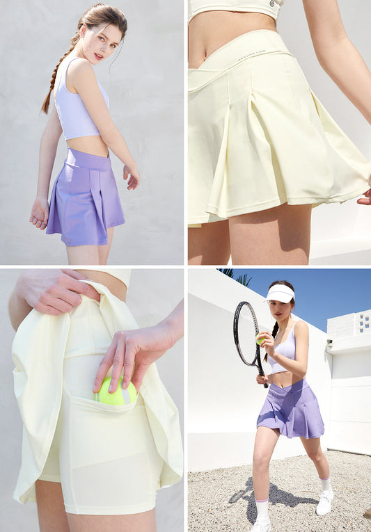 El-touch Air Cross Flare Skirt