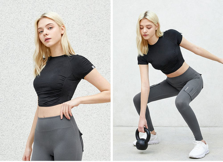 El-light Air Shirring Round Short Sleeves