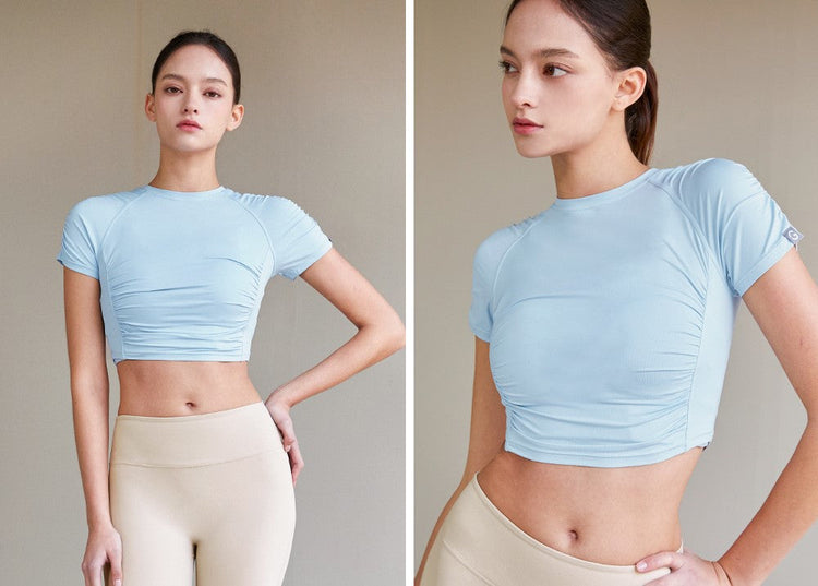 El-light Air Shirring Round Short Sleeves