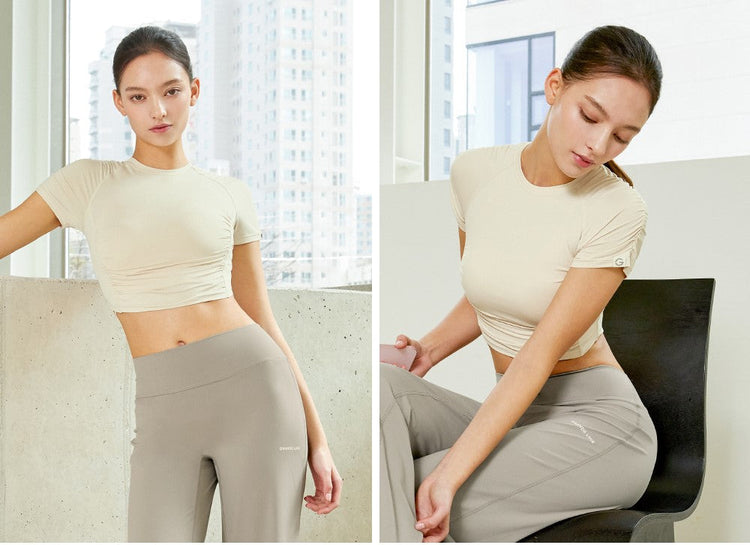 El-light Air Shirring Round Short Sleeves