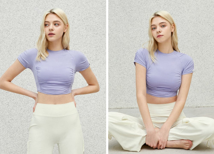El-light Air Shirring Round Short Sleeves