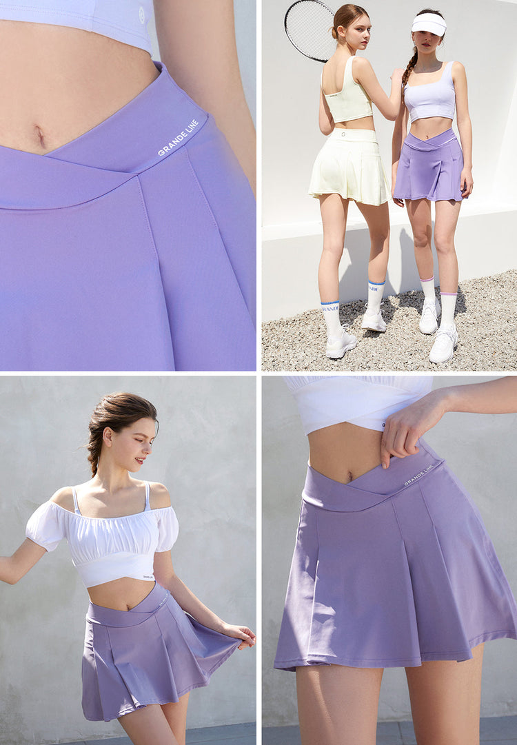 El-touch Air Cross Flare Skirt