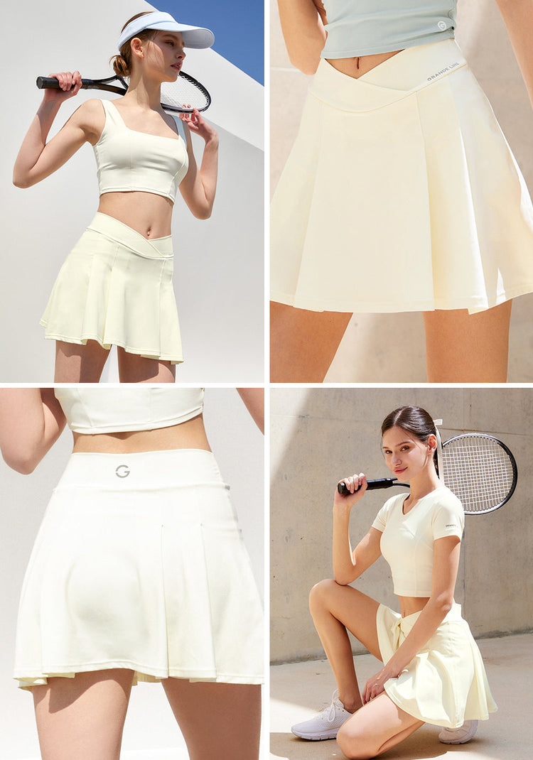 El-touch Air Cross Flare Skirt