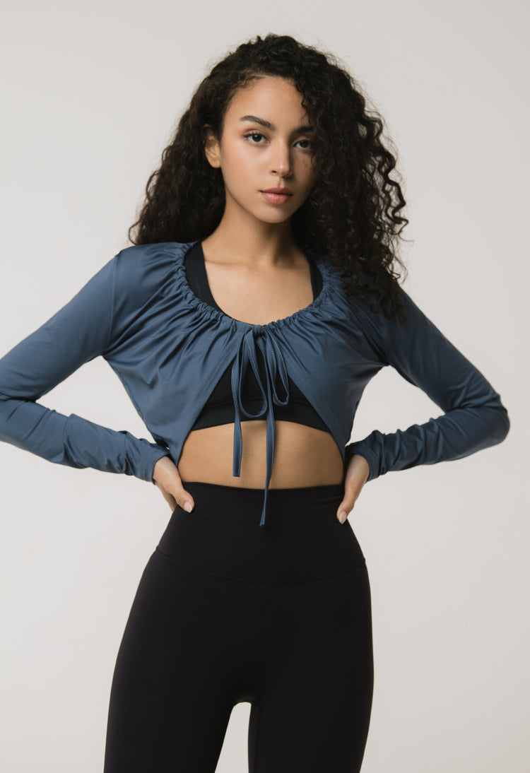 Conch Wear Shirring String Bolero Top