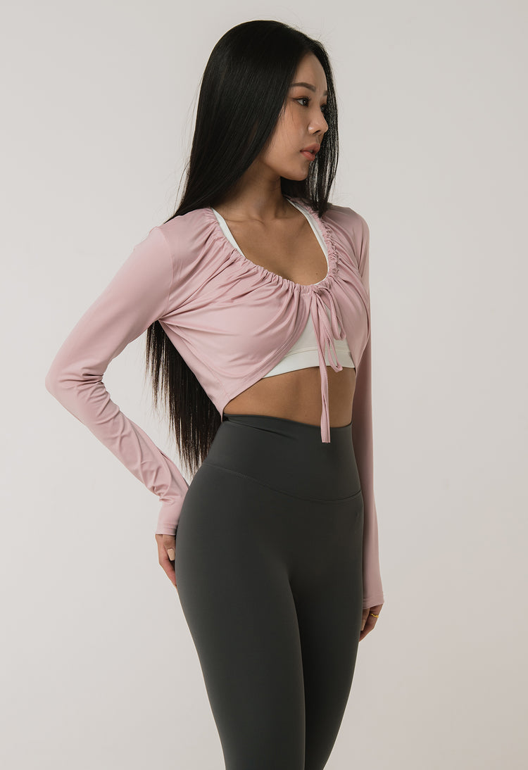 Conch Wear Shirring String Bolero Top