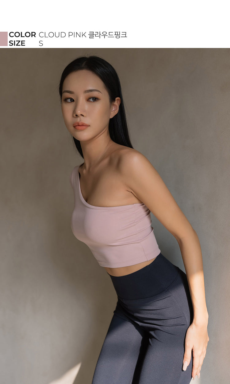 Conch Wear Airlight One Shoulder Crop Top