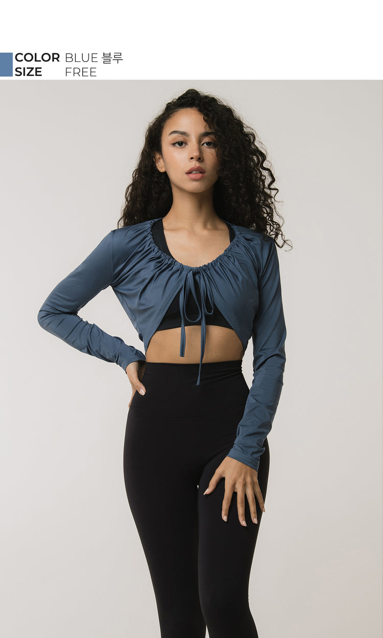 Conch Wear Shirring String Bolero Top