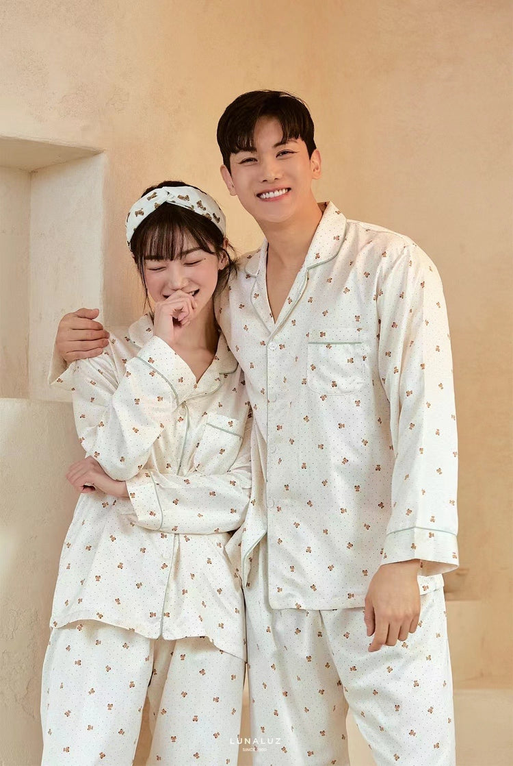 PJS Kaia Bear Couple Pajamas